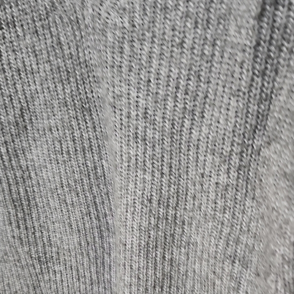 Elizabeth and James V-Neck Sweater in Gray and White - Picture 6 of 10